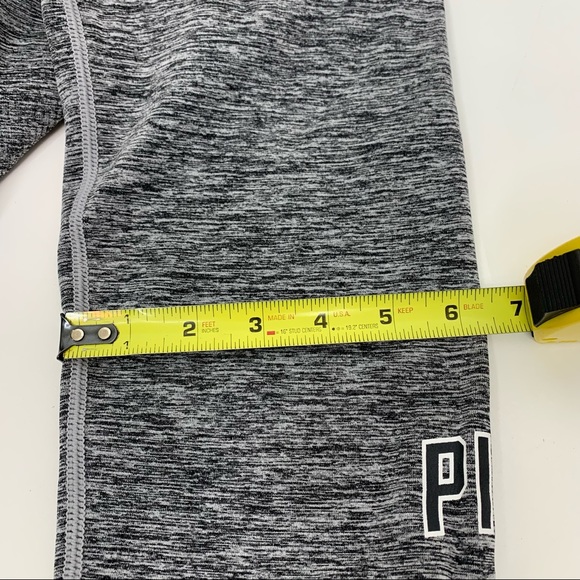 PINK Victoria’s Secret Static Gray Marled Spacedye High Waisted Leggings Large - Picture 15 of 16